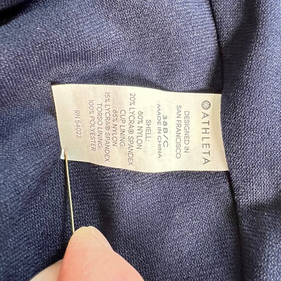 ATHLETA Tangier Tankini Blue Geometric Print Swim Top and Kara Shorts 38 B/C - Picture 10 of 13
